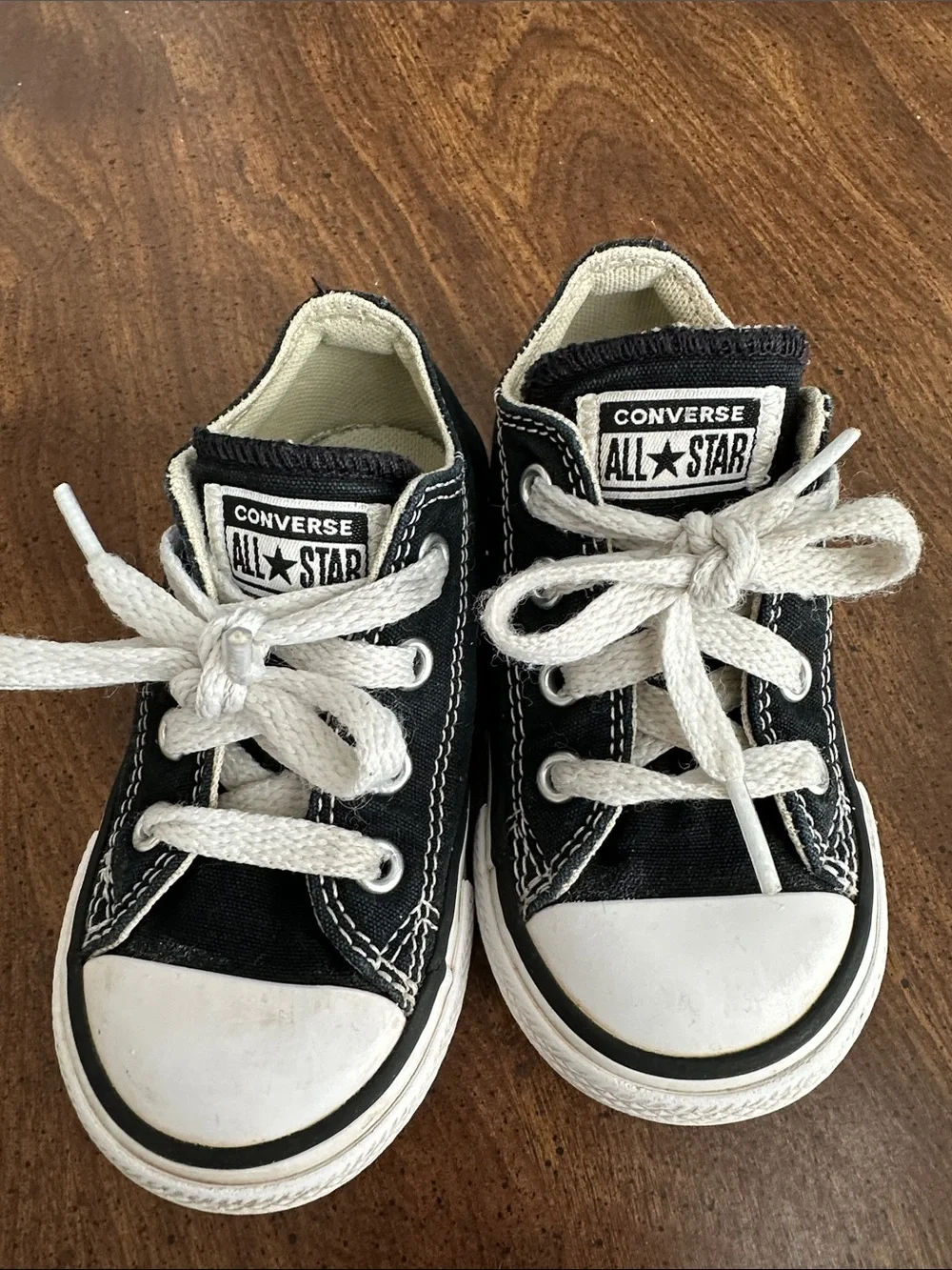 Converse Black and White Kids Low Top Sneakers